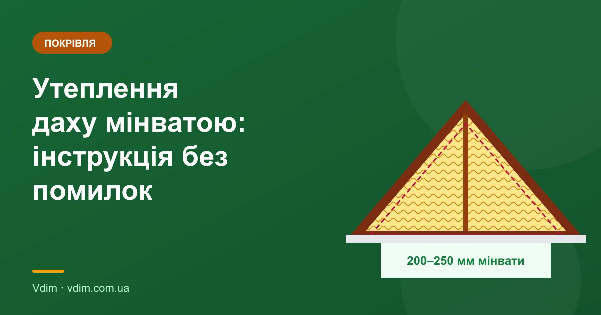 Утеплення даху мінватою: інструкція без помилок