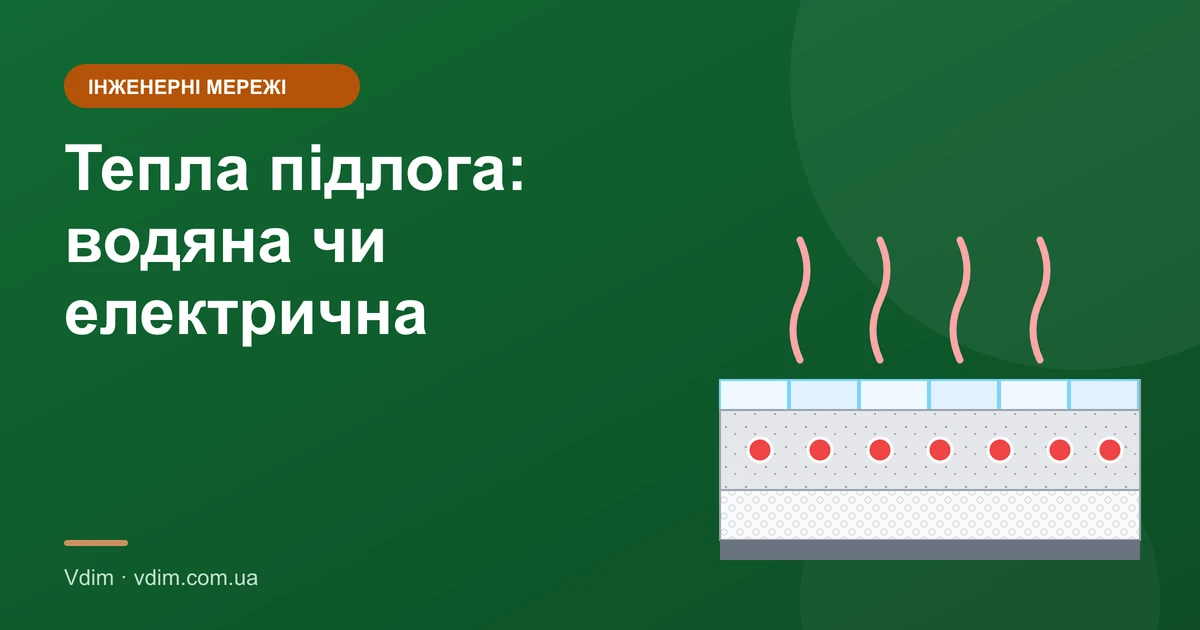 Тепла підлога: водяна чи електрична, що обрати