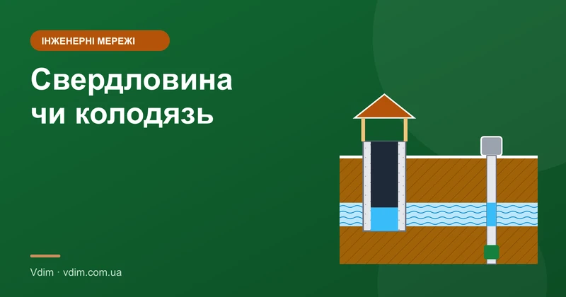 Свердловина чи колодязь: що краще для дому