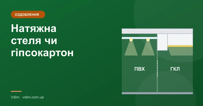 Натяжна стеля чи гіпсокартон: що краще
